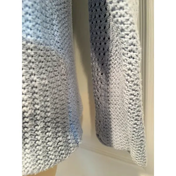 Pendleton Light Blue Cotton Knit Sweater Textured Minimalist Pullover L - Image 5