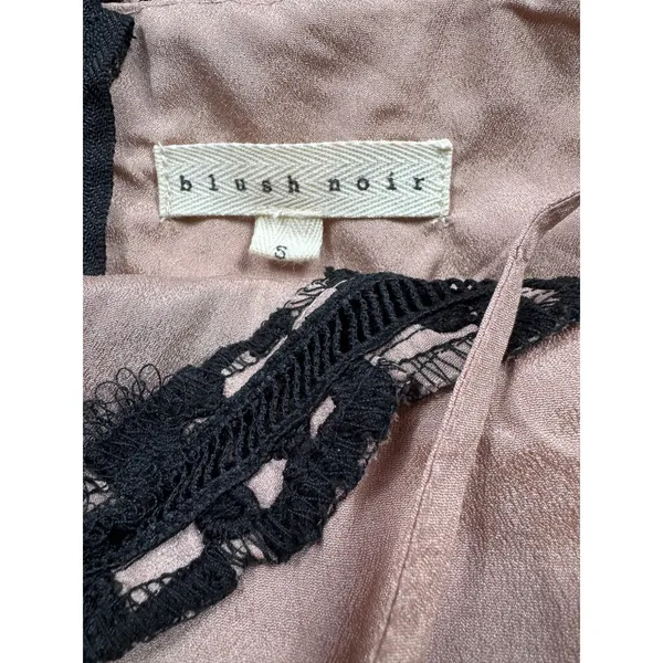 Blush Noir Black Lace Fit Flare Mini Dress Womens Small LBD Whimsigoth Coquette‎ - Image 5