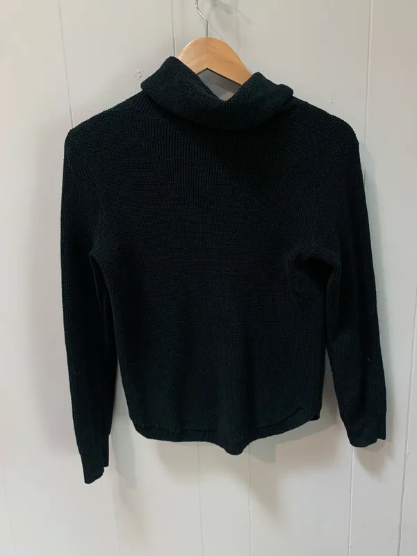 LAUREN RALPH LAUREN Waffle Knit Cowl Neck Sweater Womens M - Image 3