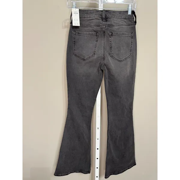 Hollister High Rise Washed Black Flare Jeans 00 25x31 NWT Y2K Dark Academia Edgy - Image 6