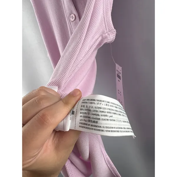 Women’s Abercrombie & Fitch Large Cool Pink Sleeveless Bodysuit - Image 5