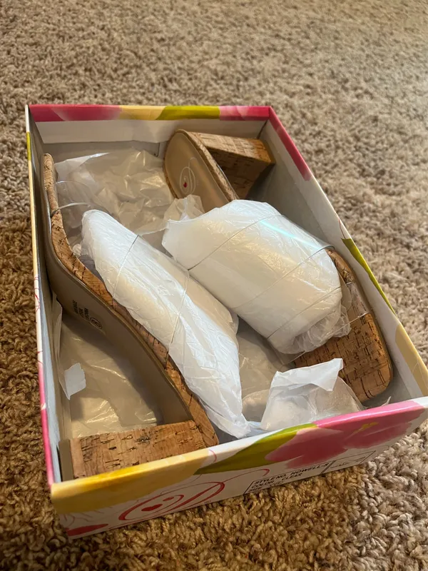 Clear Cork Heels Multiple Size 8 - Image 2