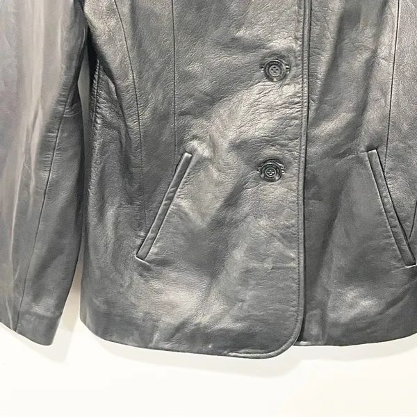 Wilson’s Leather Size Medium Black Soft Leather‎ Jacket Coat - Image 2