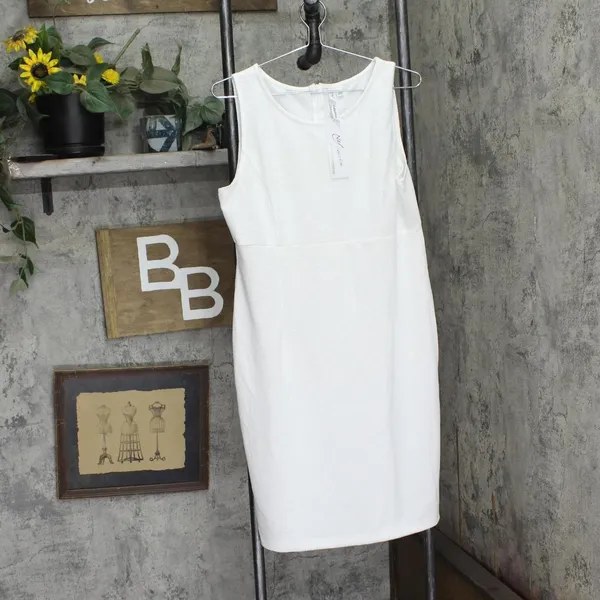 NWT Ny Collection Petite Two Piece Jacket and Dress Set PNY9115 White 14P - Image 5