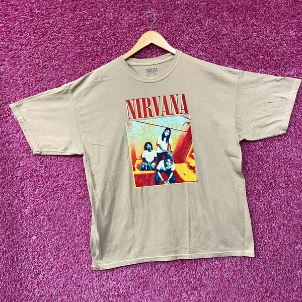 Nirvana Band Portrait Graphic T-Shirt XXL - Image 3
