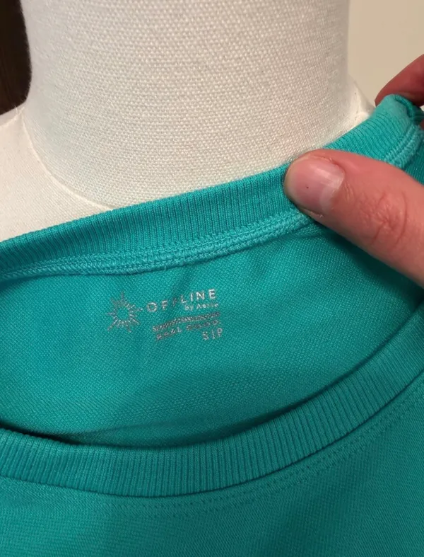 Offline by aerie short sleeve pine fitted ribbed hemline cropped top - Image 7