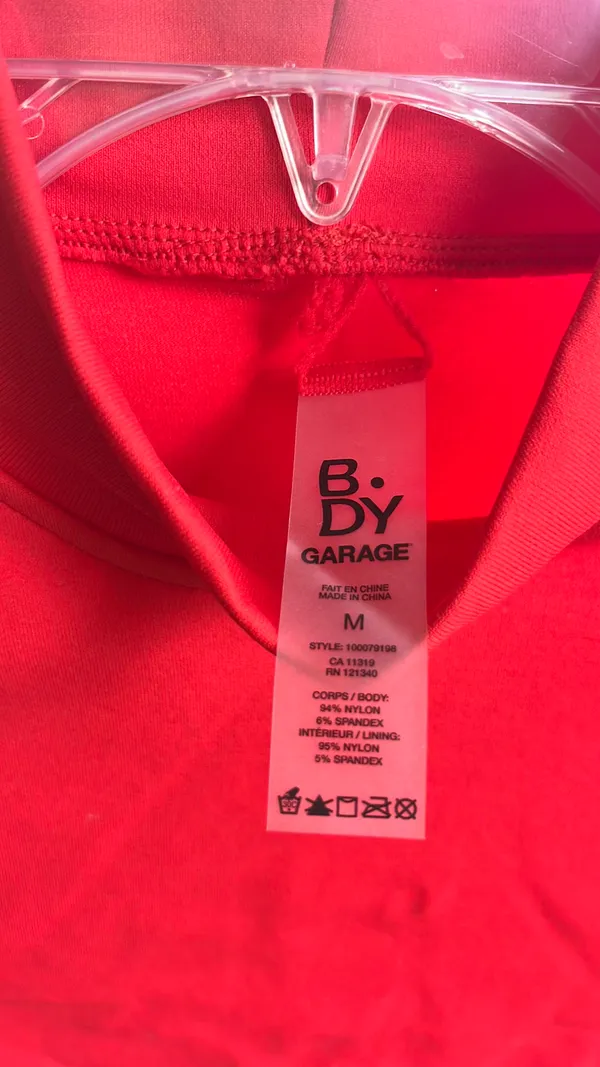 Garage Red Long Sleeve Crop Top - Image 3