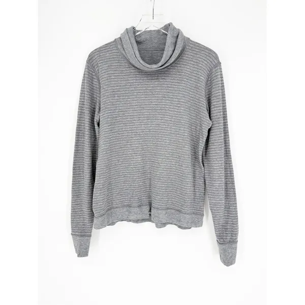 Lululemon Double‎ Up Reversible Turtleneck Top Women's 10 Grey - Image 2