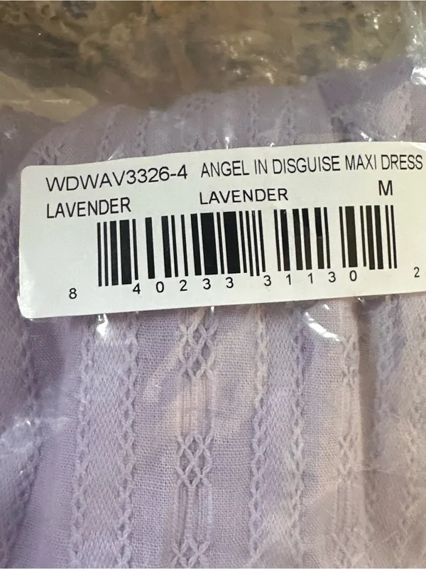 Lost + Wander Angel In Disguise Maxi Dress Lavender Purple Smocked Cotton M - Image 15