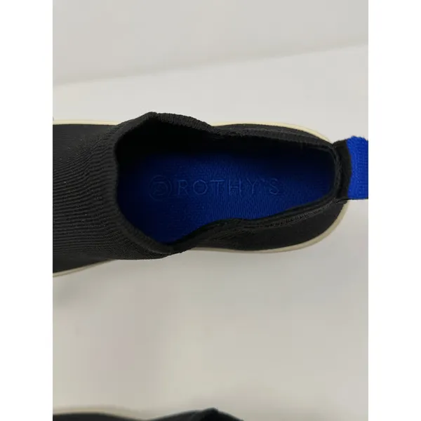 Rothy's Chelsea Sneaker Black Solid Knit Ankle Boot Women Size 7.5 - Image 10