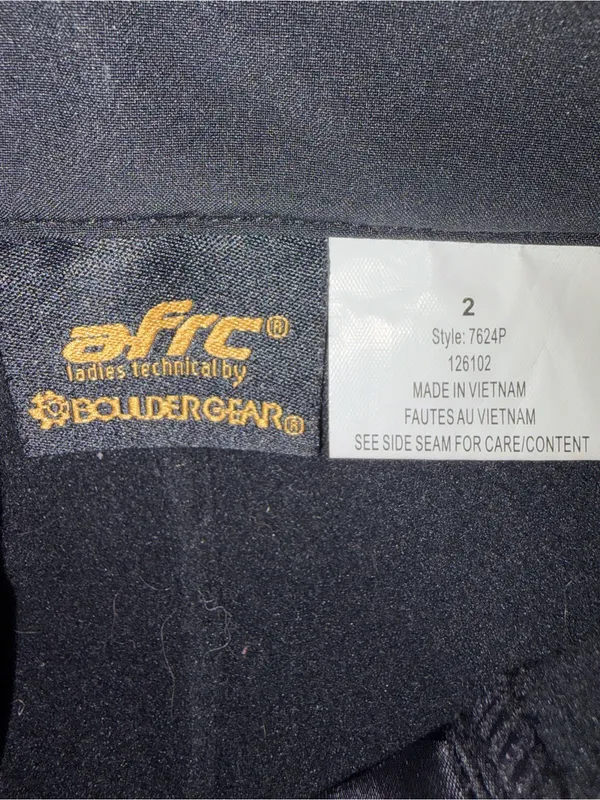 afrc Boulder Gear ladies technical softshell black snow ski pants Sz 2 - Image 5