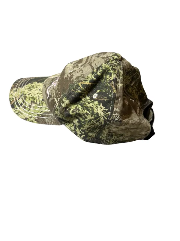 Realtree Womens Camo Hat Pink Embroidered Logo Strapback Hunting Cap Adjustable - Image 2