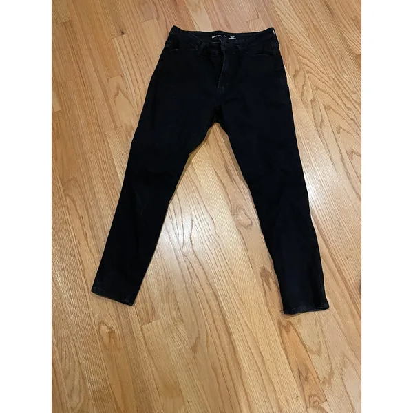 Old navy high rise wow super skinny black wash dark jeans size 10P - Image 2