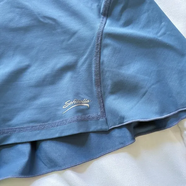 Sofibella Tennis Golf Skort Skirt Blue Stretch Womens Size Large Outdoor‎ - Image 2
