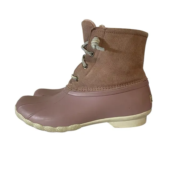 Sperry Top‎ Sider Women's 8 Saltwater Rubber Duck Boots Pink/Blush Garden Shoes - Image 4