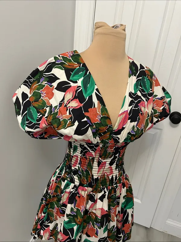 Misa Los Angeles The Della Dress In White Multi - Image 6