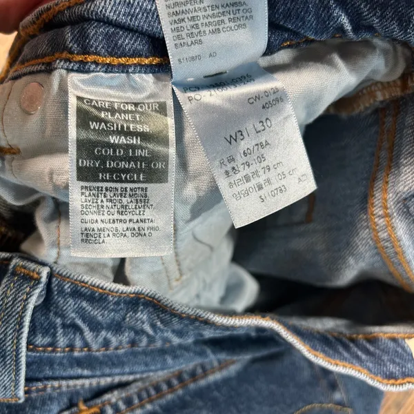 Levi's 501 Original Jeans Women's 31x30 Worn In Straight Button Fly Denim Pants - Image 7