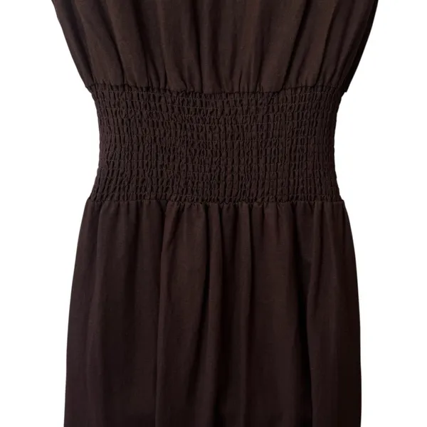 Joie Linen Blend Chocolate Brown‎ Zip-Front Midi Dress Quiet Luxury Old Money M - Image 7