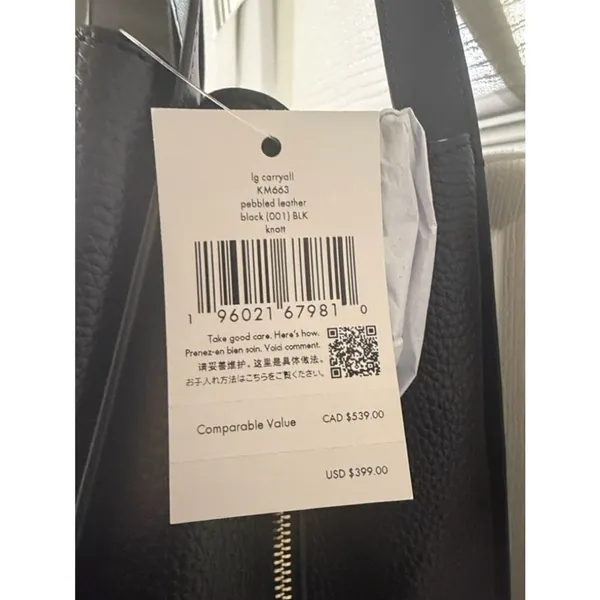Kate Spade Black Knot Large Carryall Bag(NWT) - Image 4