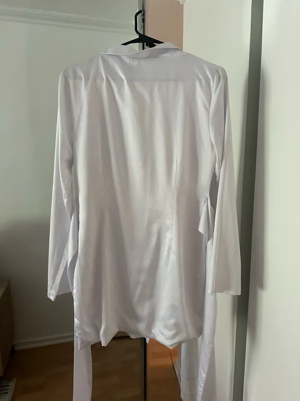 White blazer satin dress Size M - Image 5