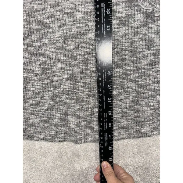 American‎ Eagle XXS Women's Gray Soft Knit Lettuce Trim Plush Swing Dress - Image 4