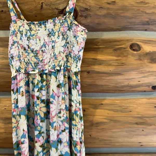 Lily Rose Smocked Floral Bodice Maxi Dress - Image 3
