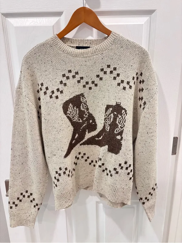 Vici Cowboy Sweater in Heather Brown size Small - Image 6