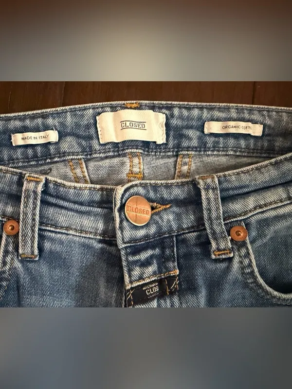 Closed organic cotton mid-rise bootcut jeans blue wash made in Italy 25 - Image 5