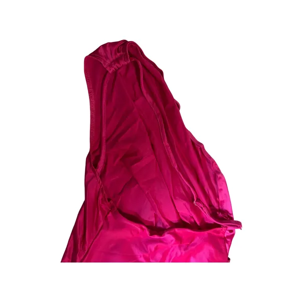 NWT OYS Small Rose Red‎ Pink Wedding Prom One Shoulder Satin Ruched Bodycon Maxi - Image 7