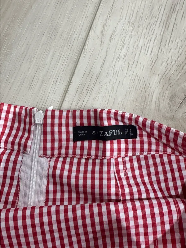 Zaful Gingham Mini Skirt - Image 3