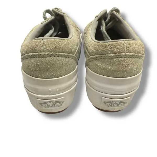 Vans Old Skool Stacked Embossed‎ Check Platform Sneakers Shoes Light Gray 7 - Image 6