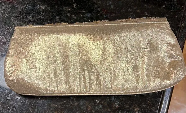 Gold clutch bag - Image 2