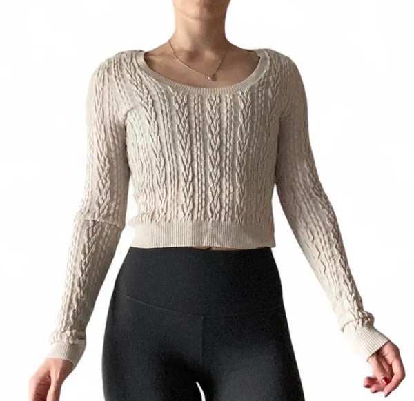 Free People cream knit sweater - Image 2