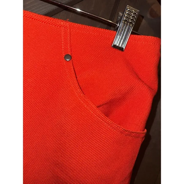 Urban Outfitters Size XS Ashley Pelmit Fitted Mini Skirt Red‎ Orange - Image 2