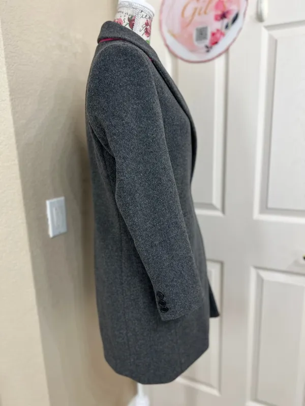 Riley & rae Classic Women's Gray Single-Button Coat - Image 2