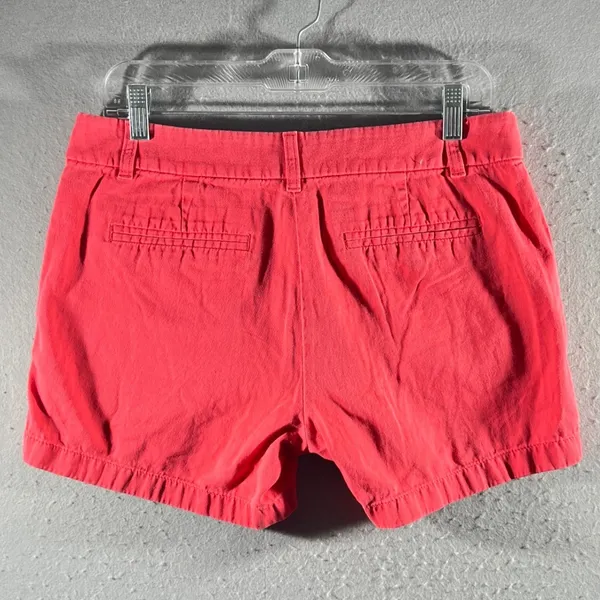 1035 | J.Crew Coral Pink Cotton Chino Summer Casual‎ Shorts Women 6 - Image 2