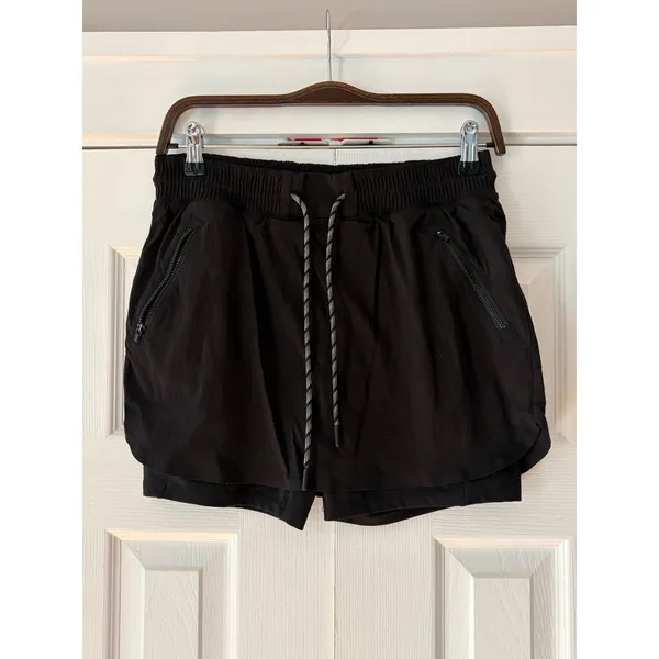 Athleta Trekkie Skort Black Hiking Active Skirt with Pockets‎ Size 6 EUC - Image 3