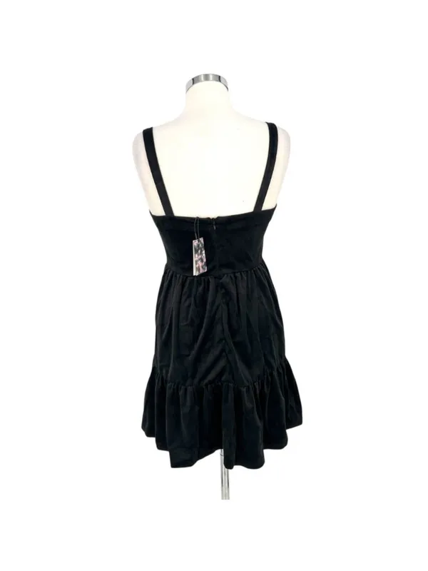 Cider Goth Coquette Red Bow Sweetheart Mini A-Line Dress Black Size Medium NWT - Image 6