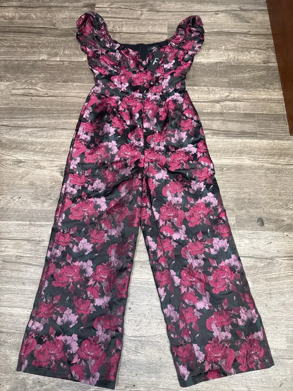Lulus Floral Off Shoulder Wide Leg Jumpsuit Size L NWT - Image 3