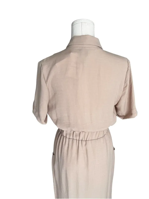 ASOS Design - NWT Tuxedo Midi Dress Camel Double Breasted Sz 0 - Image 6