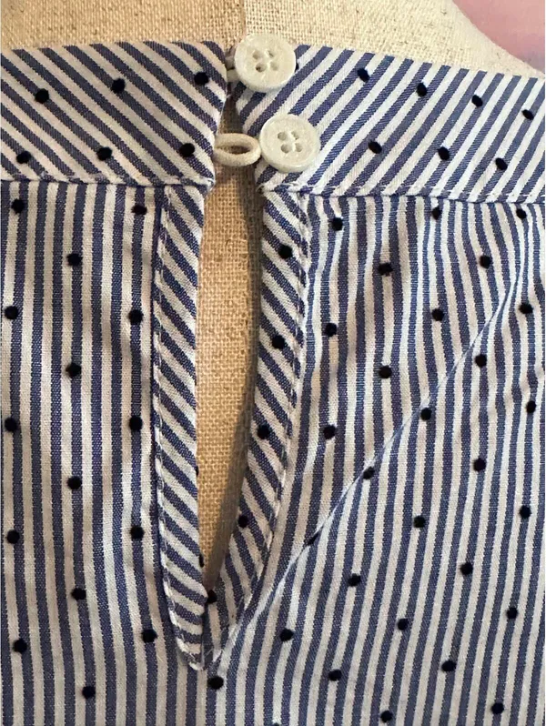 Court & Rowe Striped and Polka Dot Short Sleeve Blouse - Image 3