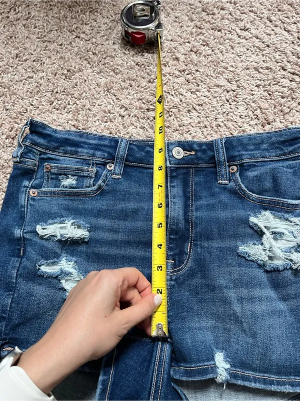 American Eagle High Rise Denim Shorts - Image 8