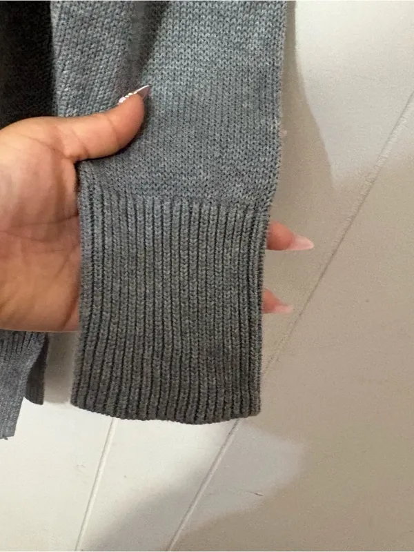 UGG Lauren Cardigan Womens L Gray Longline Open Front Cozy Sweater - Image 3
