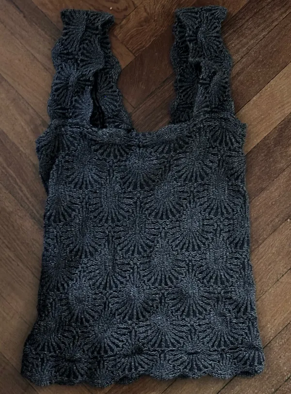 NWOT Free People Love Letter Cami in Black - Image 4