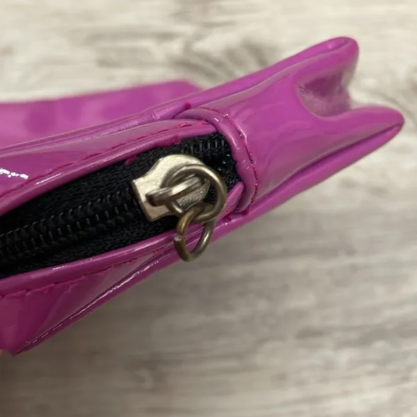 Lancome Purple Zip Top Makeup Bag - Image 4