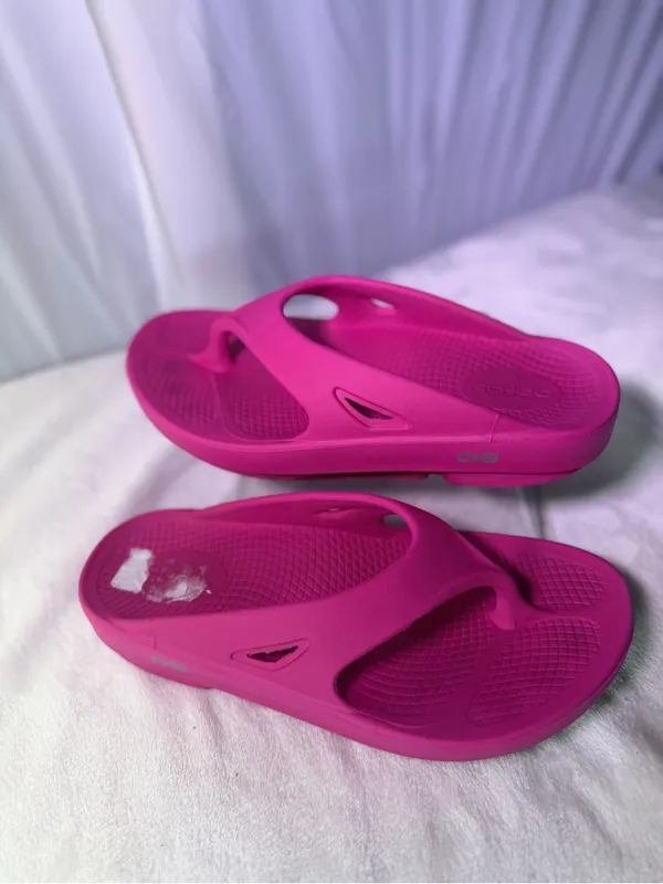 Women’s Hot Pink Comfort Flip Slide Sandals - Image 4