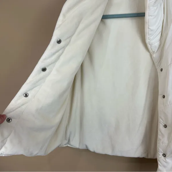 Vintage Lee Winter White Cream Puffer Vest Large Casual Cozy Outdoors Cabincore - Image 9