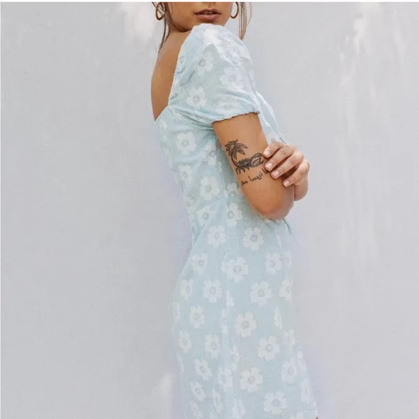 Princess Polly Shelly Mini Dress in Blue Size 6 - Image 4