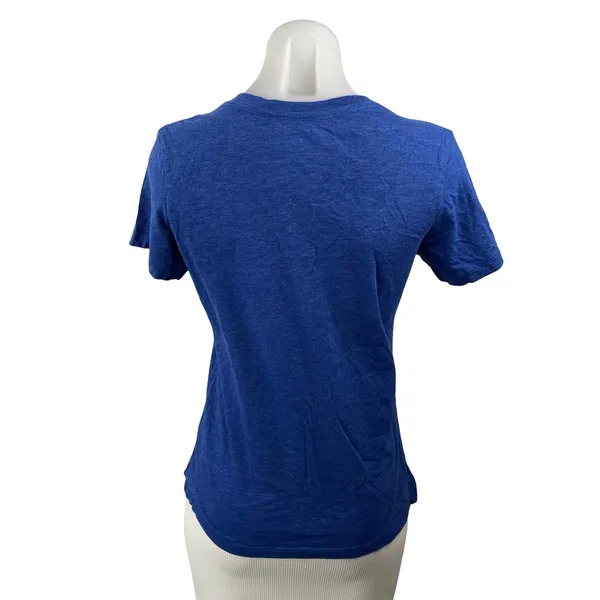NFL Team Apparel New York Giants Football Women's Blue V Neck T Shirt Tee Top M - Image 4