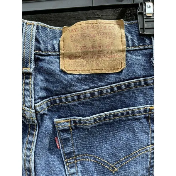 Vintage Levi's 550 Jeans Relaxed Fit Tapered Leg Junior's Size 11 M HIGH RISE - Image 6